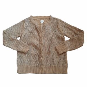 Gymboree Girls Gold Sparkle Cardigan 7/8